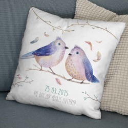 Love Birds Personalised Cushion