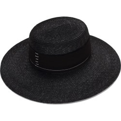 Justine Hats - Black Straw Hat