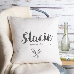 Prosecco Princess Personalised Cushion