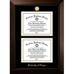 University of Oregon Legacy Double Diploma Frame