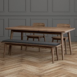 Seb Dining Table with Bench and 2 Chairs