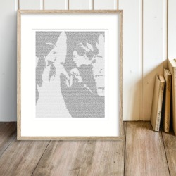 Romeo and Juliet - Modern text art print