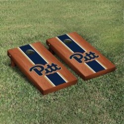 Pittsburgh Panthers Cornhole Game Set Rosewood Stained Stripe