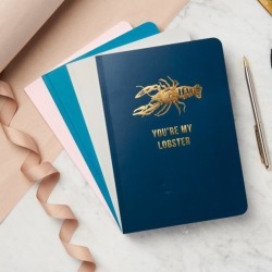 Personalised Gold Foil Lobster Notebook