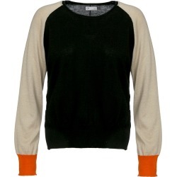 Naftul - Pullover Color Block Cotton Knitted Raglan Sweater