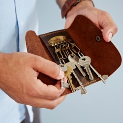 Personalised Buffalo Leather Key Holder