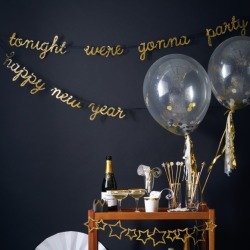 Gold Sparkle Party Banner