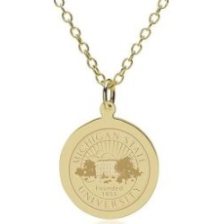 Michigan State 14K Gold Pendant and Chain
