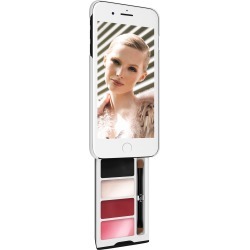 Pout Case - Glam On Kit Makeup Case For iPhone Plus White & Black Case