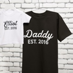 Personalised daddy and child t-shirt set