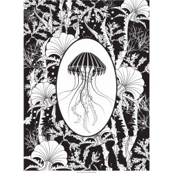 The Curious Department - Elemental Jellyfish Print Black & White