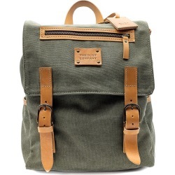 THE DUST COMPANY - Mod 234 Fabric Green & Vegetable Tanned Leather Backpack