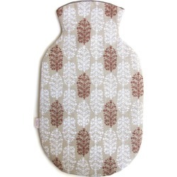 Hot Water Bottle Cover, Indian Summer (white/red)