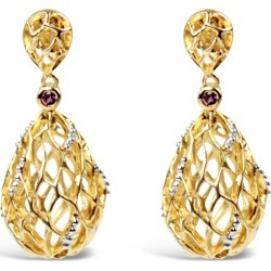 Bellus Domina - Gold Plated Hive Earrings