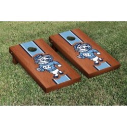 North Carolina Tar Heels Cornhole Game Set Rosewood Stained Stripe Ram