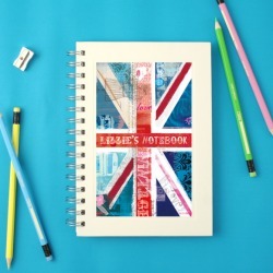 Personalised Union Jack notebook