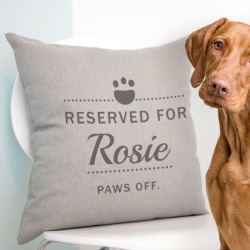 Personalised Reserved For Pet Cushion