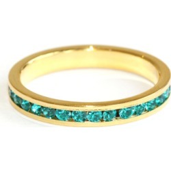 Gold crystal stacking ring (various colours)