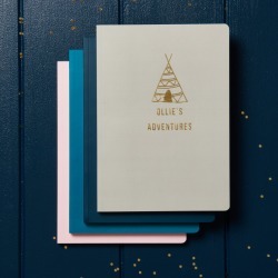 Personalised Gold Foil A5 Adventure Notebook