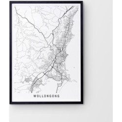 Wollongong minimalist map print