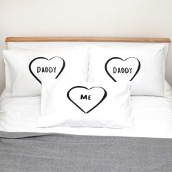 Daddy, Daddy and Me pillow case set