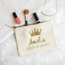 Personalised Queen Make Up Bag