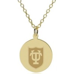 Tulane 14K Gold Pendant and Chain