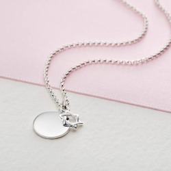 Personalised Sterling Silver Star of David Necklace