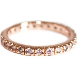 Cubic zirconia eternity ring in rose gold