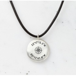 Sterling Silver and leather coordinates necklace