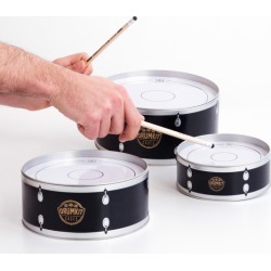 Suck UK set of three drumkit cases storage tins