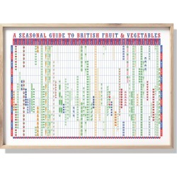 Stuart Gardiner Design - A Seasonal Guide To British Fruit & Vegetables A2 Print