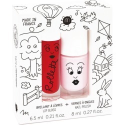 Nailmatic kids lip gloss and nail polish gift pack in kids cottage