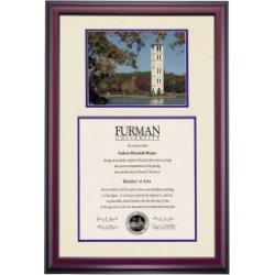 Furman Premier the Furman Bell Tower Photograph Diploma Frame