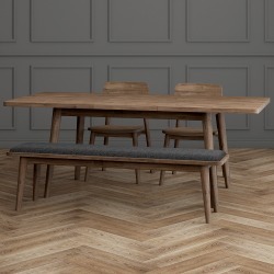 Seb Extendable Dining Table with Bench and 2 Chairs