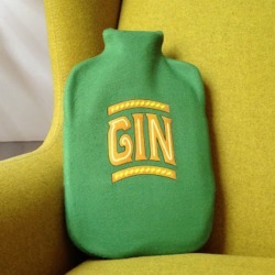 Gin hot water bottle cover (various colours)