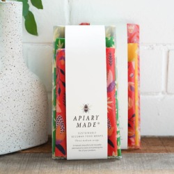 Three medium beeswax wrap pack