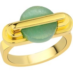 KLOTO - Ion.266 Green Aventurine & Gold Ring
