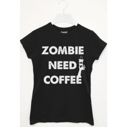 Zombie Need Coffee Women's Halloween T-Shirt