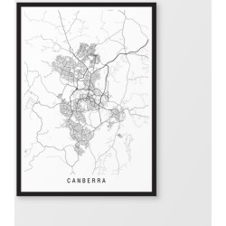 Canberra minimalist map print