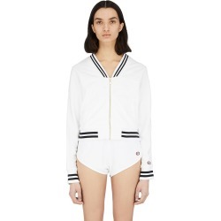 Terry Cloth Warm Up Jacket - White