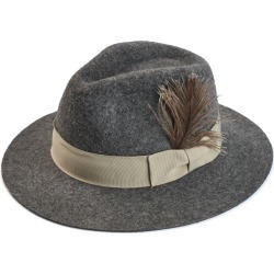 Justine Hats - Fedora Hat With A Feather