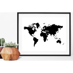 World map print