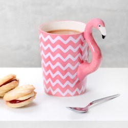 Chevron Tropical Flamingo Mug