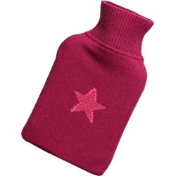 Cove - Pink Star Cashmere Mini Hot Water Bottle Cover