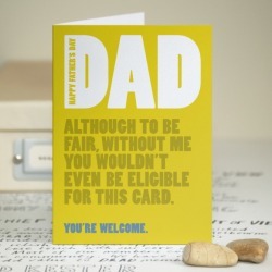 Funny father's day card