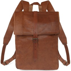 VIDA VIDA - Vida Vintage Mens Leather Roll Top Backpack