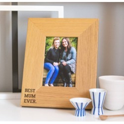 Best Mum Ever Wood Veneer Photo Frame