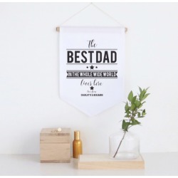Best dad personalised pennant wall banner