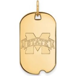 10k Yellow Gold Mississippi State Dog Tag